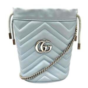 GUCCI Blue Leather Shoulder Bag